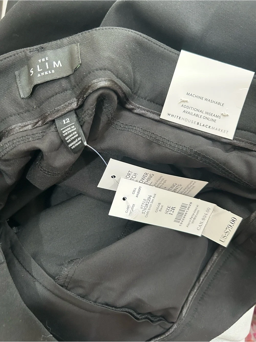 White House Black Market The Slim Ankle Comfort Stretch Work Pants, 12R, NWT - Picture 10 of 10